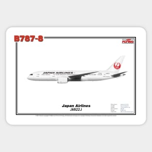 Boeing B787-8 - Japan Airlines (Art Print) Sticker